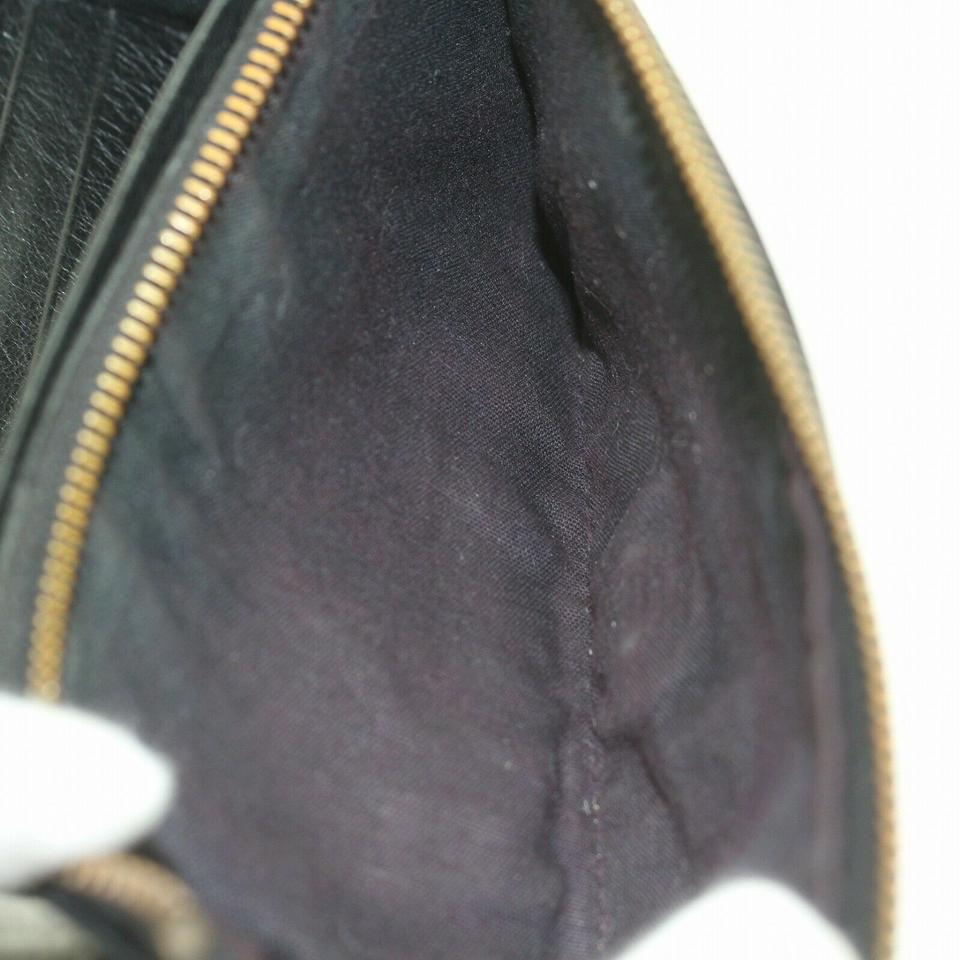 Women's Balenciaga Black Long Classic Arena Moto Leather 871150 Wallet For Sale