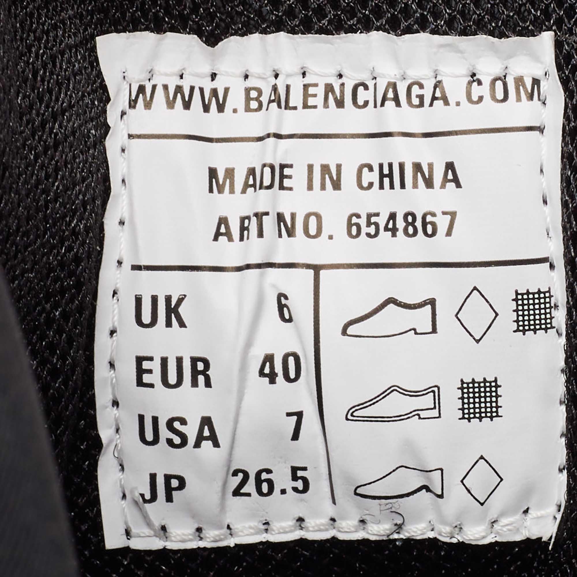 Balenciaga Black Mesh and Faux Leather Track Hike High Top Sneakers Size 40 3