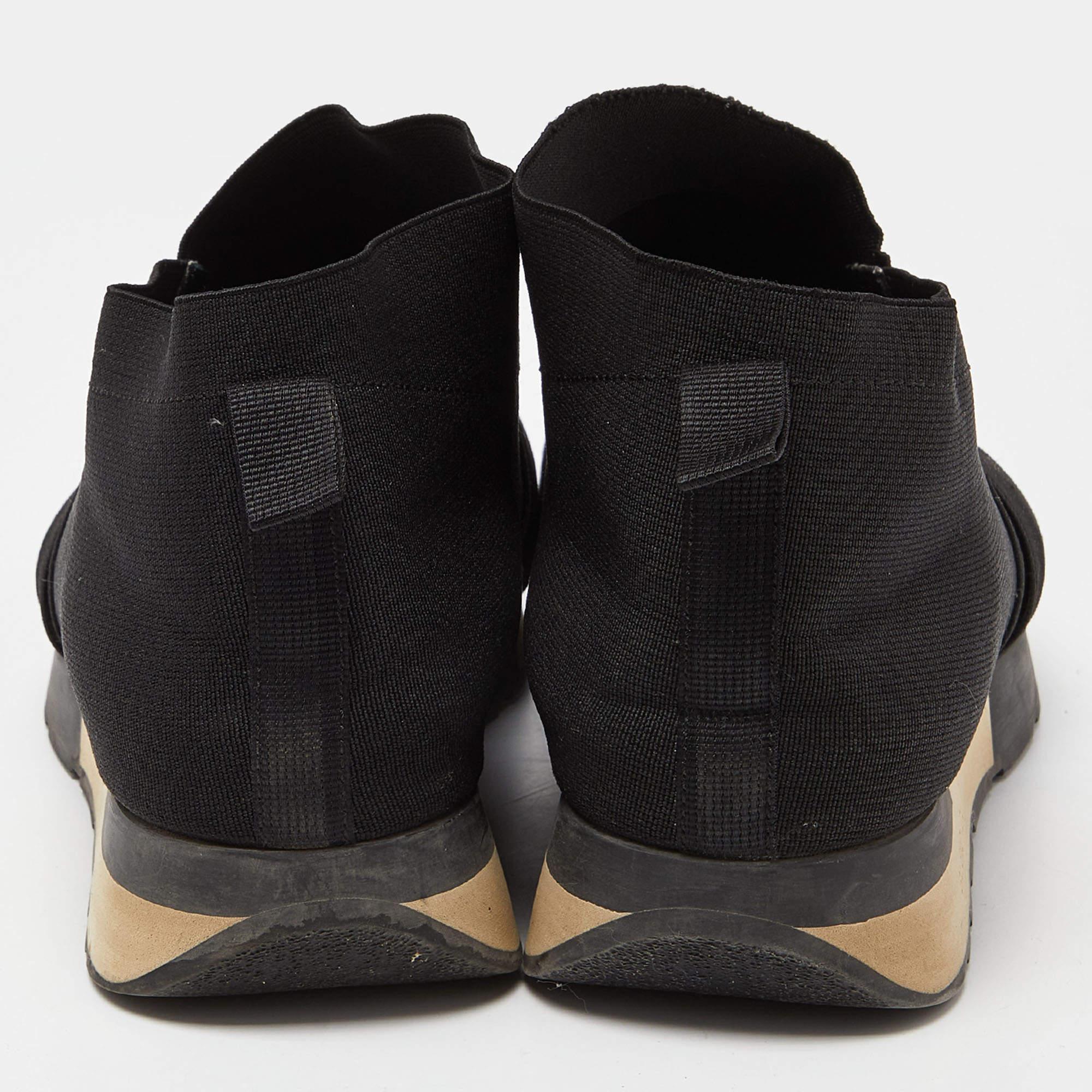 Balenciaga Black Mesh and Nylon Race Runner Sneakers Size 40 For Sale 1