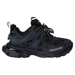 BALENCIAGA black mesh & rubber TRACK Sneakers Shoes 38