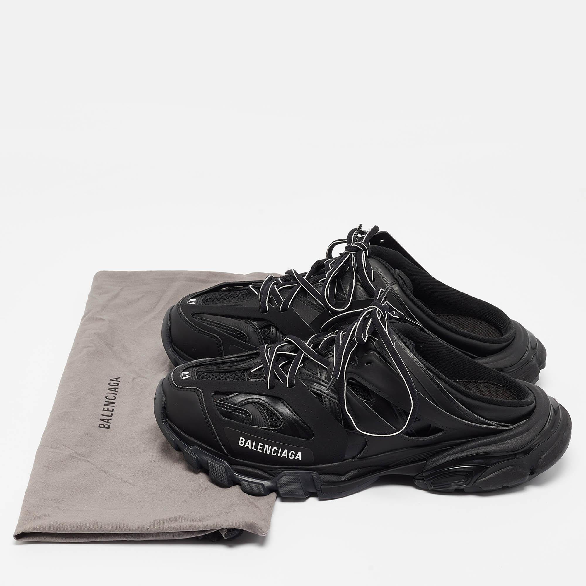 Balenciaga Black Mesh Track Mule Sneakers Size 41 5