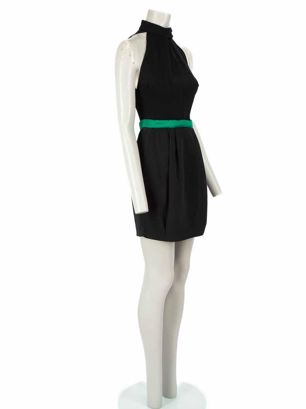 CONDITION is Very good. Minimal wear to dress is evident. Minimal discoloured mark to back of dress, loose stitching to waistband and minor tear to top of zip on this used Balenciaga designer resale item.
 
 Details
 Black
 Synthetic
 Dress
