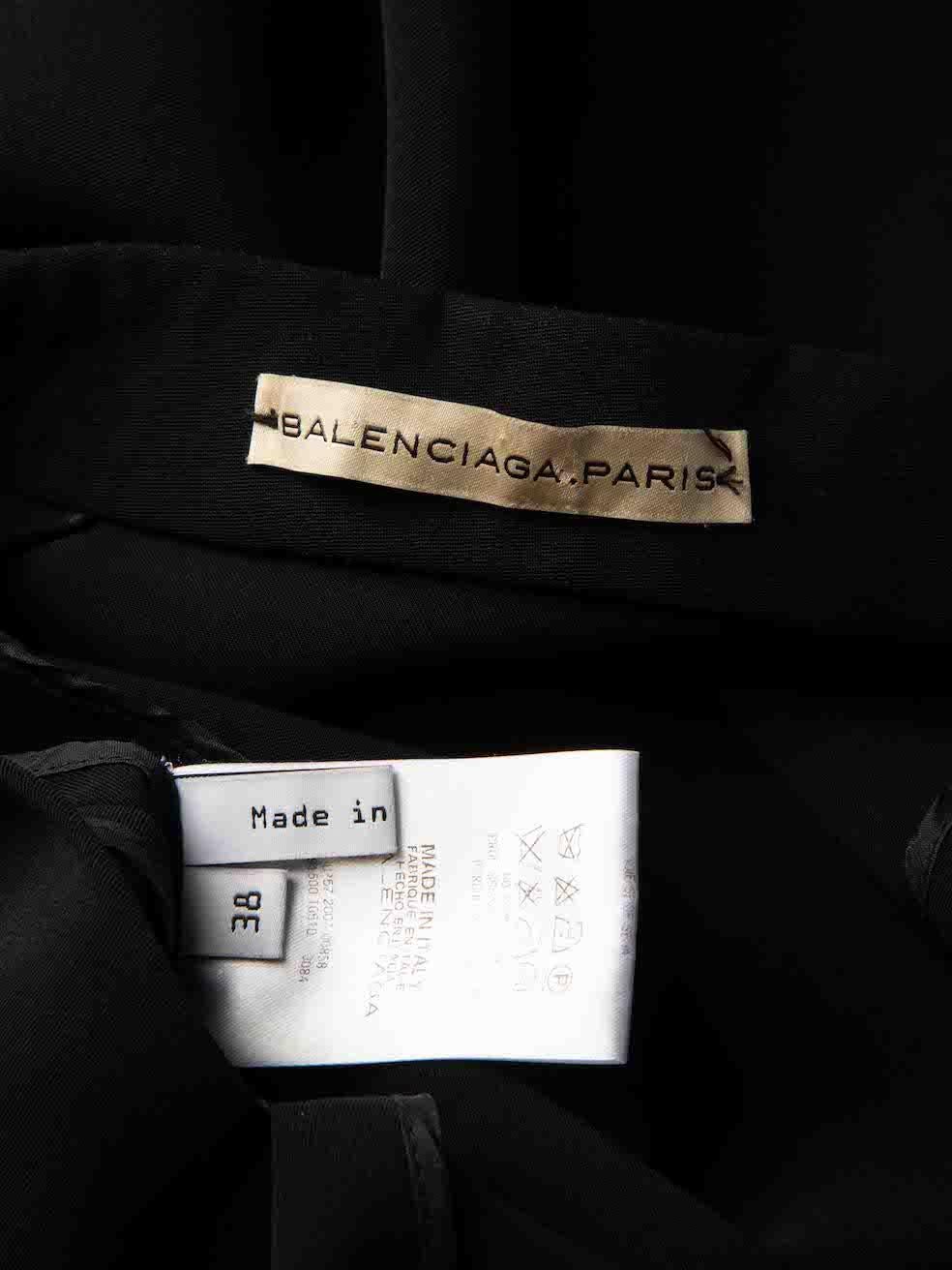 Mini robe sans manches Balenciaga noire, taille M en vente 3