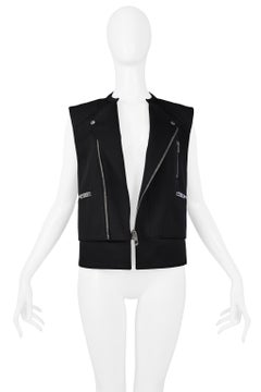 Balenciaga Black Motorcycle Zipper Vest 2011
