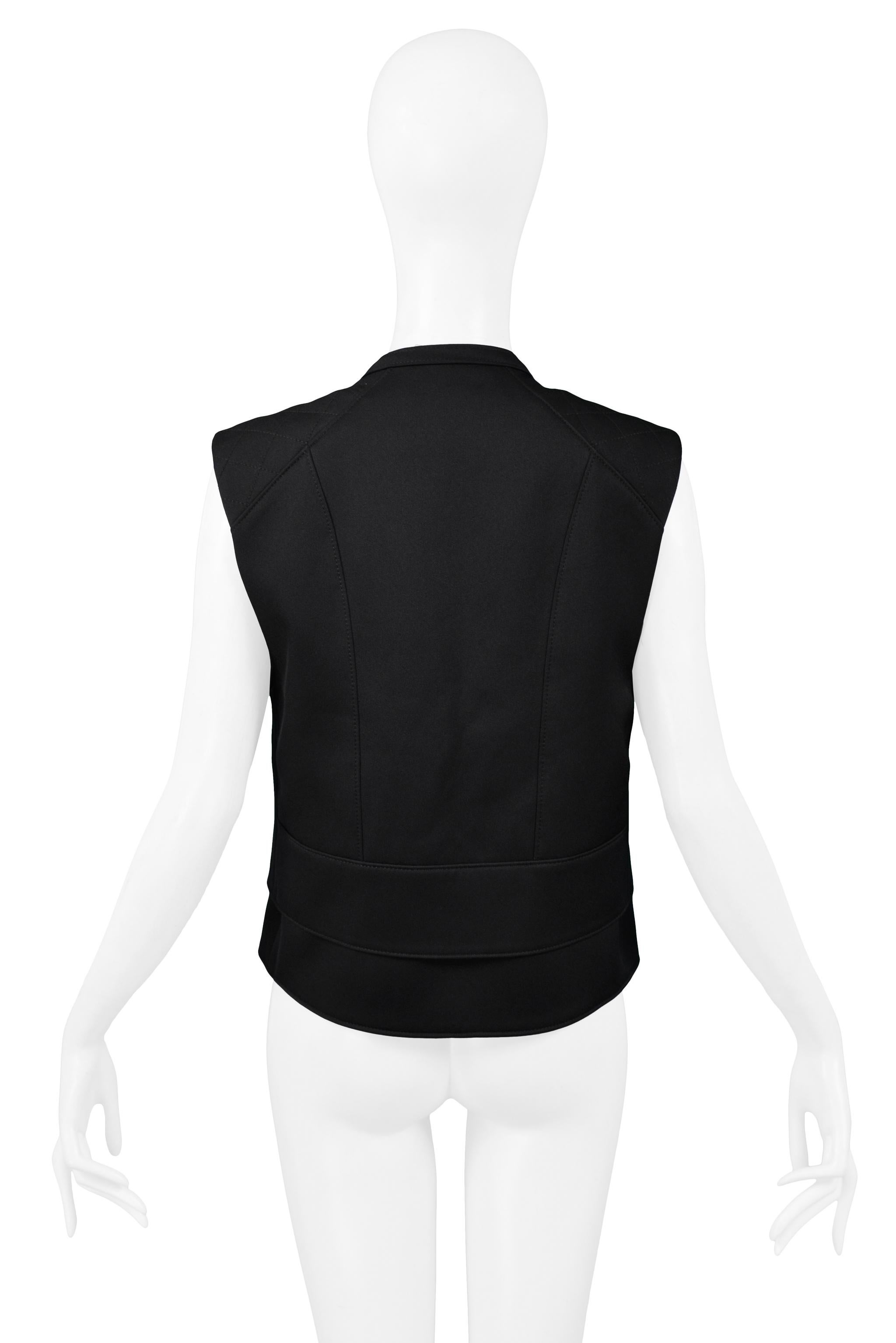 Women's Balenciaga Black Motorcycle Zipper Vest 2011 For Sale