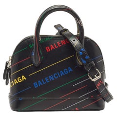 Balenciaga Black/Multicolor Leather XXS Ville Satchel