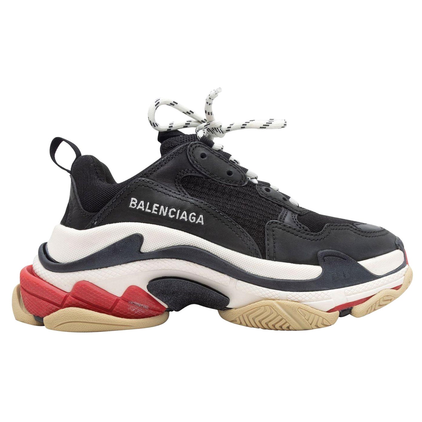 Balenciaga Black 
Multicolor Triple S Chunky Platform Sneakers