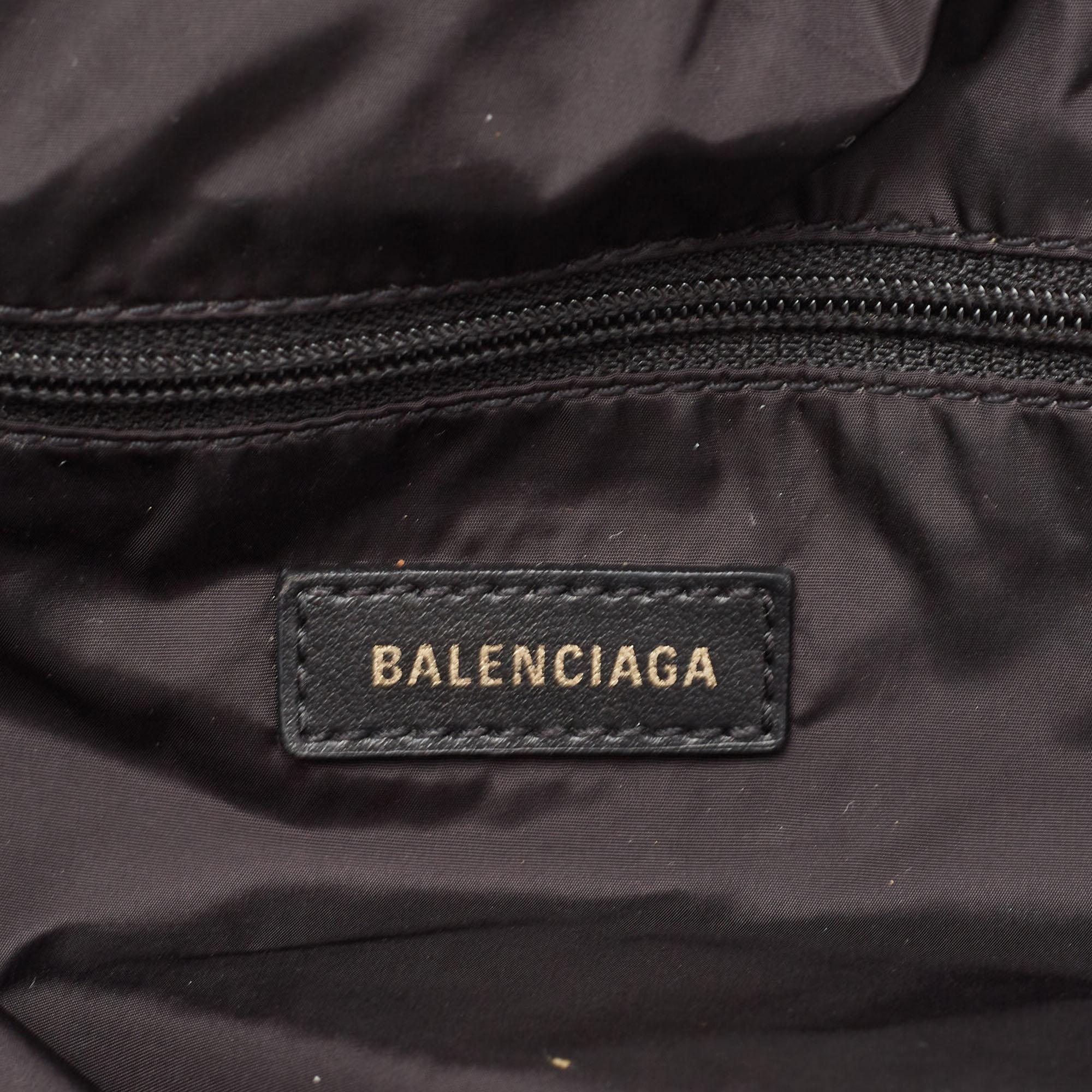 Balenciaga Black Nylon Logo Embroidered Wheel Backpack 5