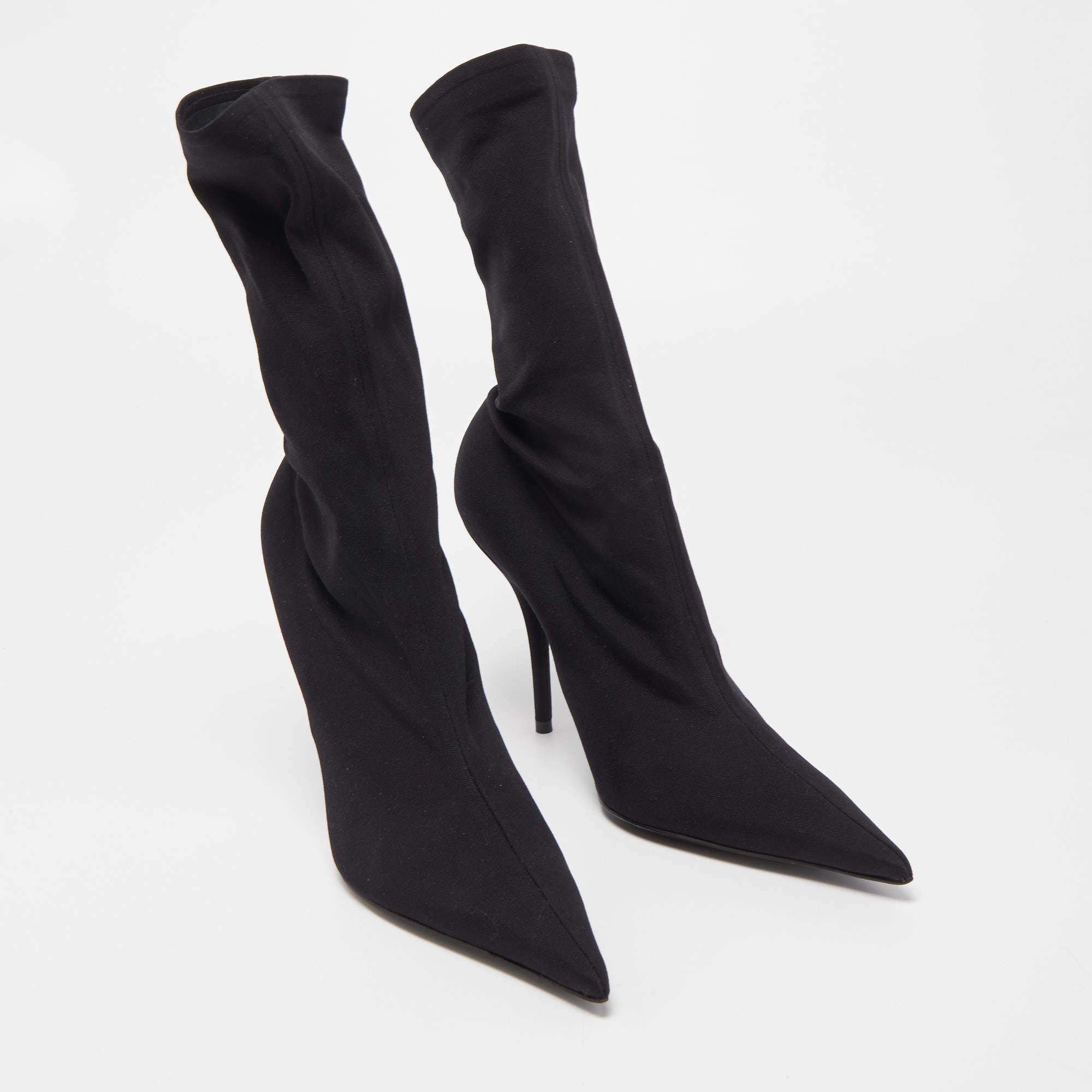 Balenciaga Black Nylon Socks Boot Size 36 In Good Condition In Dubai, Al Qouz 2