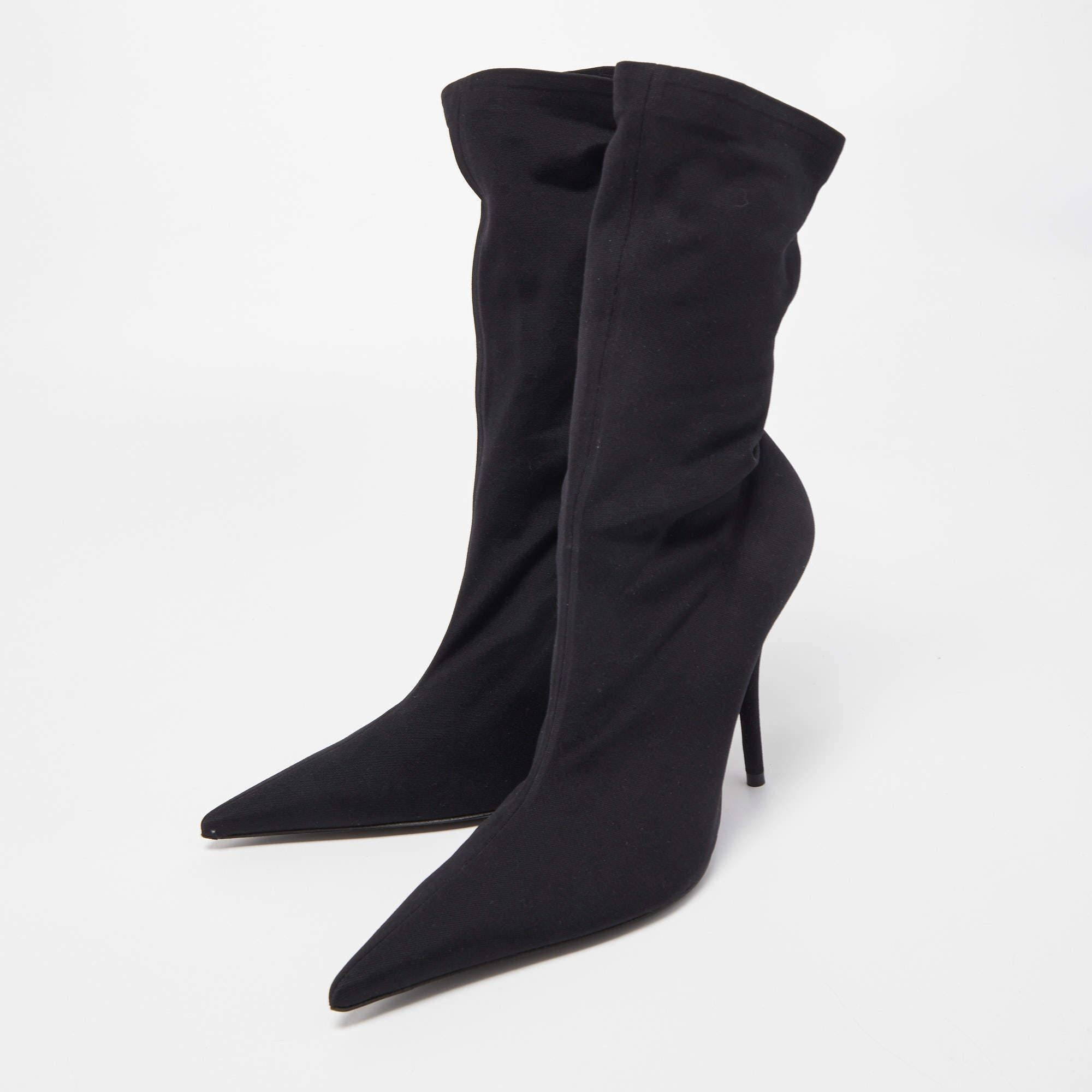 Balenciaga Black Nylon Socks Boot Size 36 3