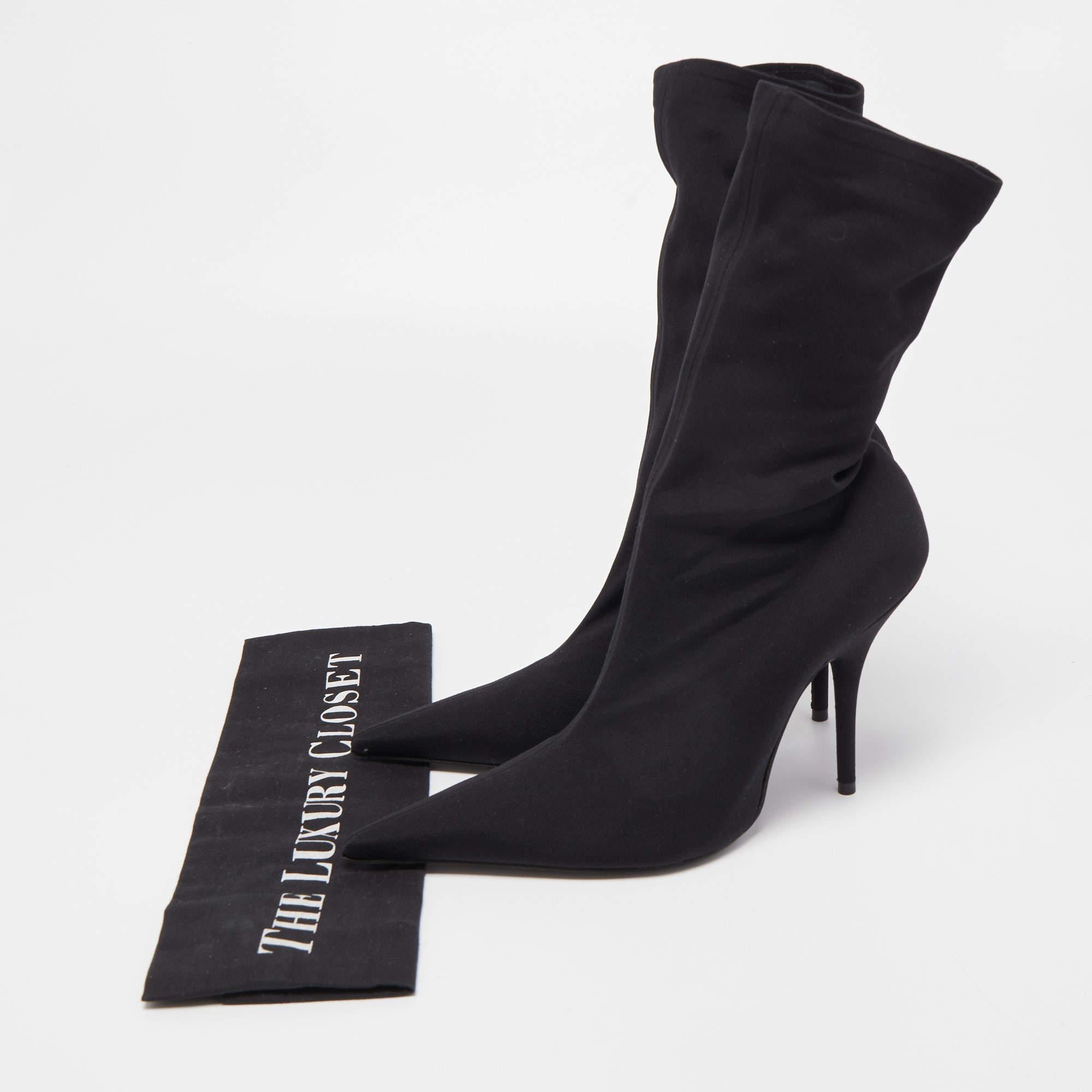 Balenciaga Black Nylon Socks Boot Size 36 4