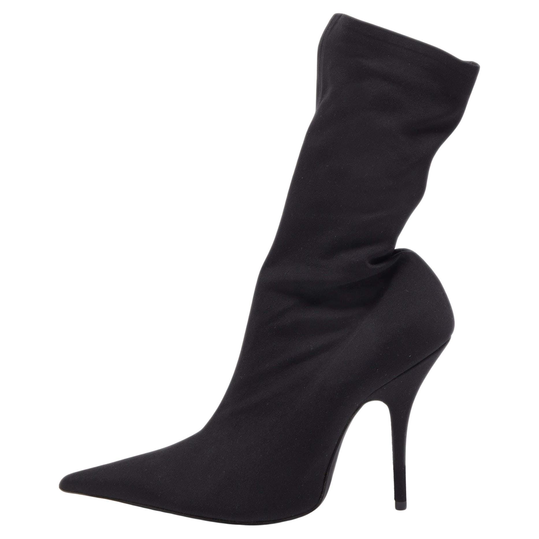 Balenciaga Black Nylon Socks Boot Size 36
