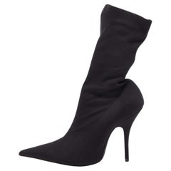 Used Balenciaga Black Nylon Socks Boot Size 36
