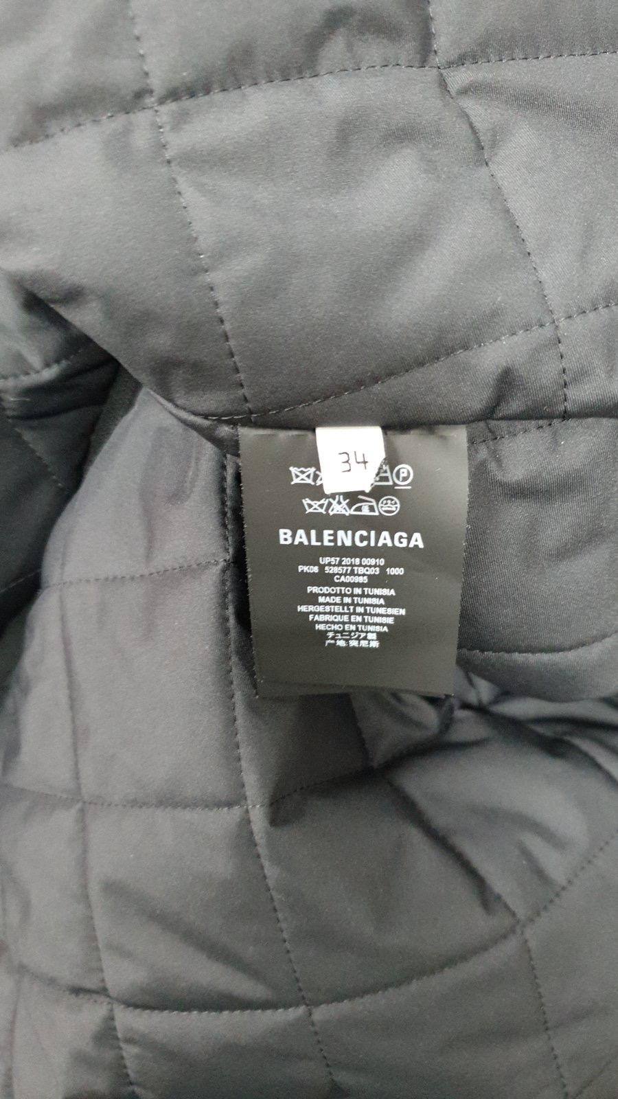 Balenciaga Black Oversized Long Nylon Parka Coat 6