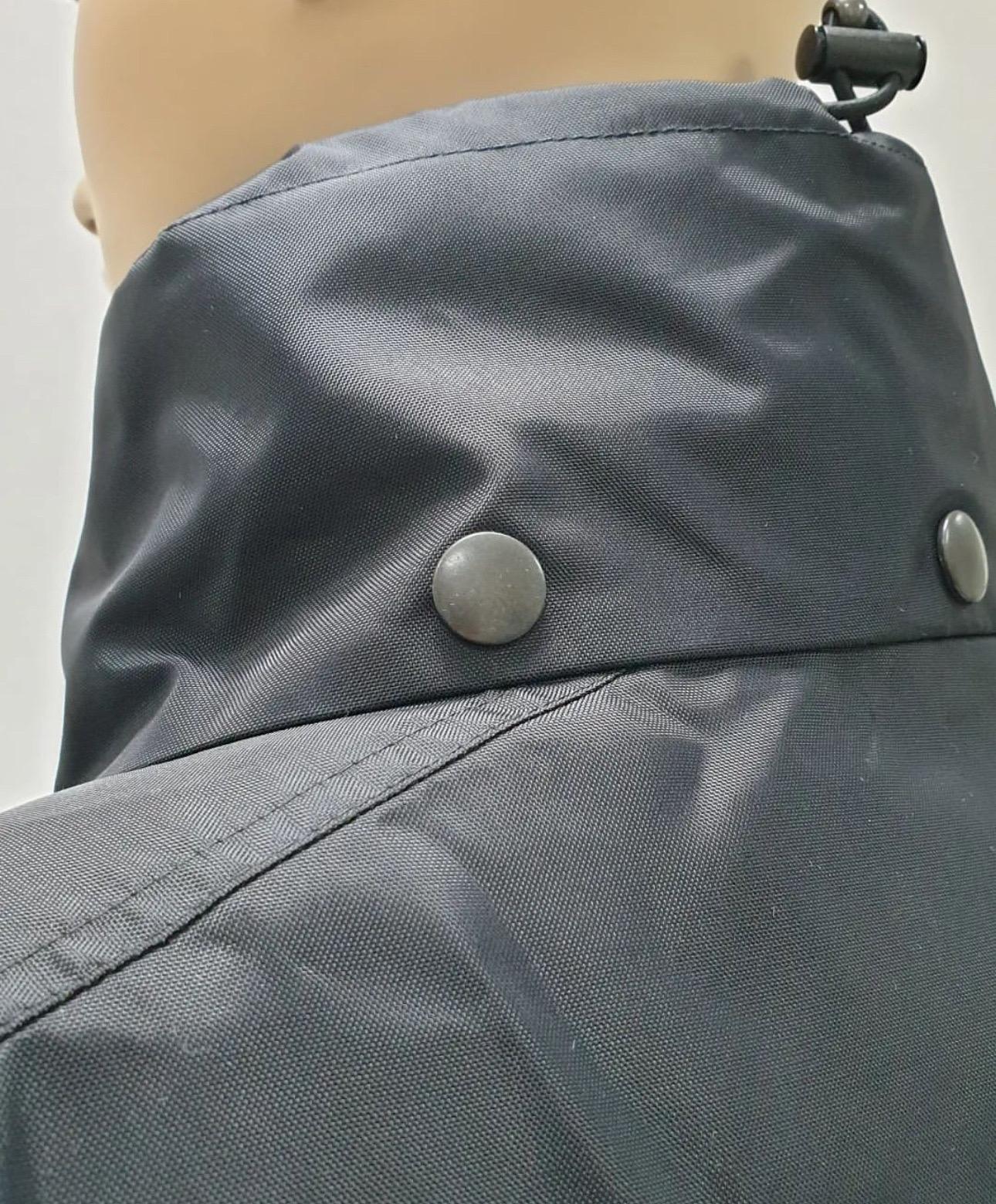 Women's Balenciaga Black Oversized Long Nylon Parka Coat