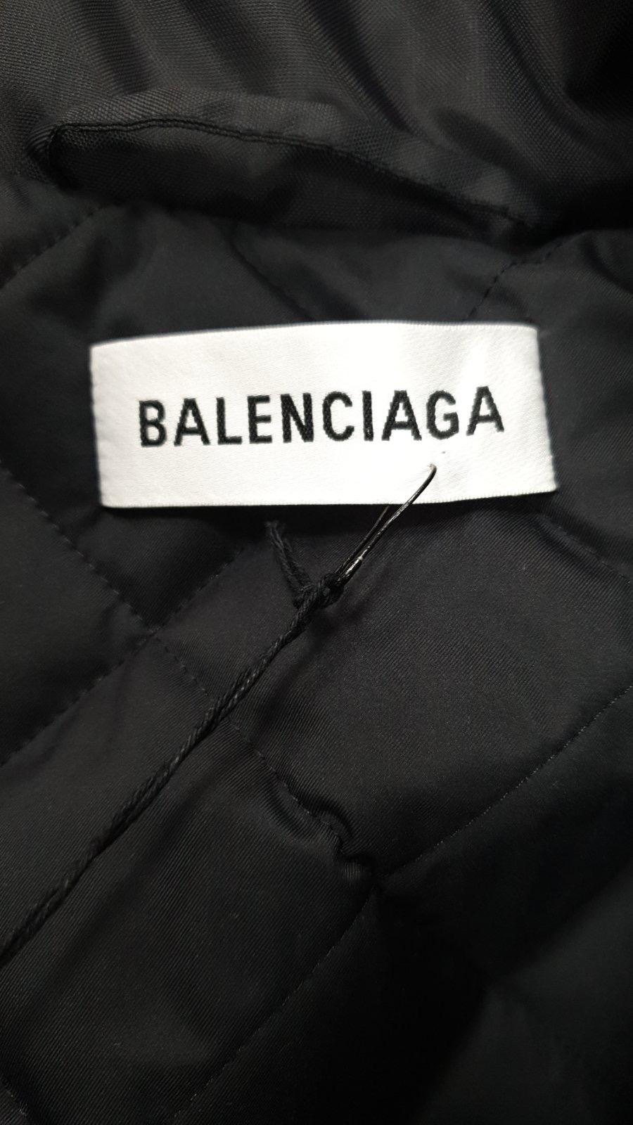 Manteau parka long en nylon surdimensionné noir Balenciaga  en vente 2
