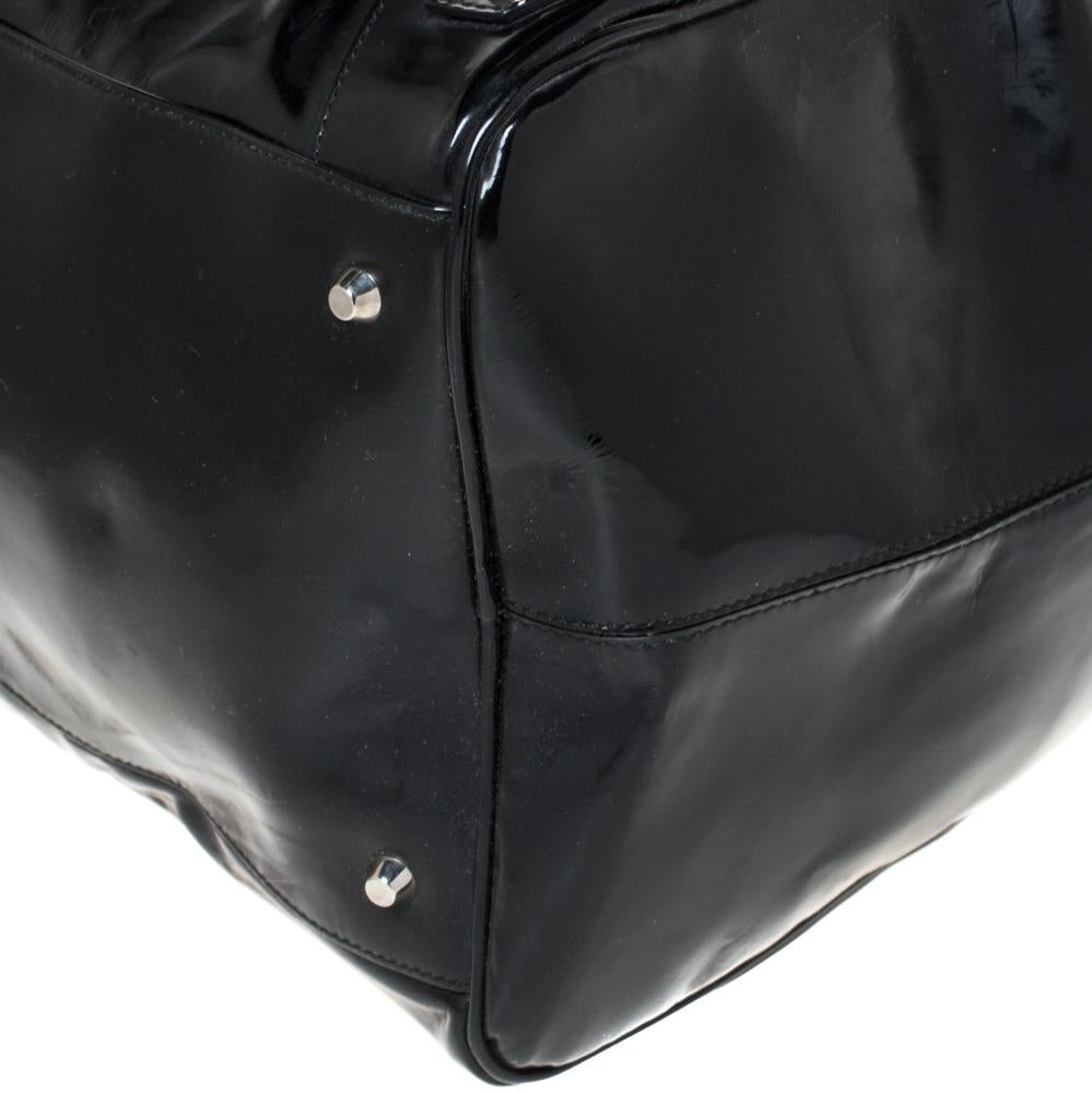Balenciaga Black Patent Leather Bowling MM Bag 2