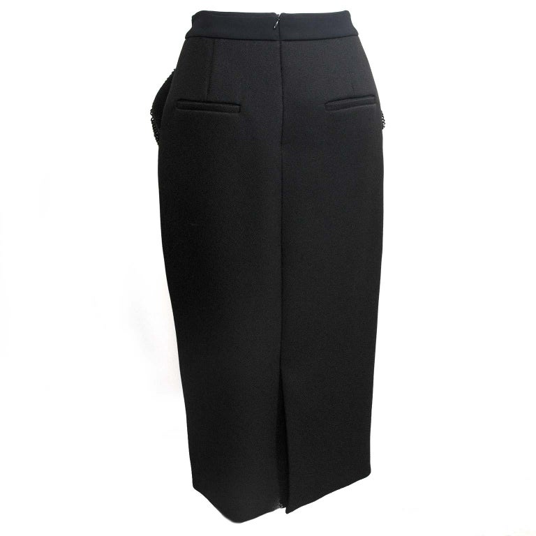 Balenciaga Black Pencil Skirt - Size FR38 For Sale at 1stDibs | long ...
