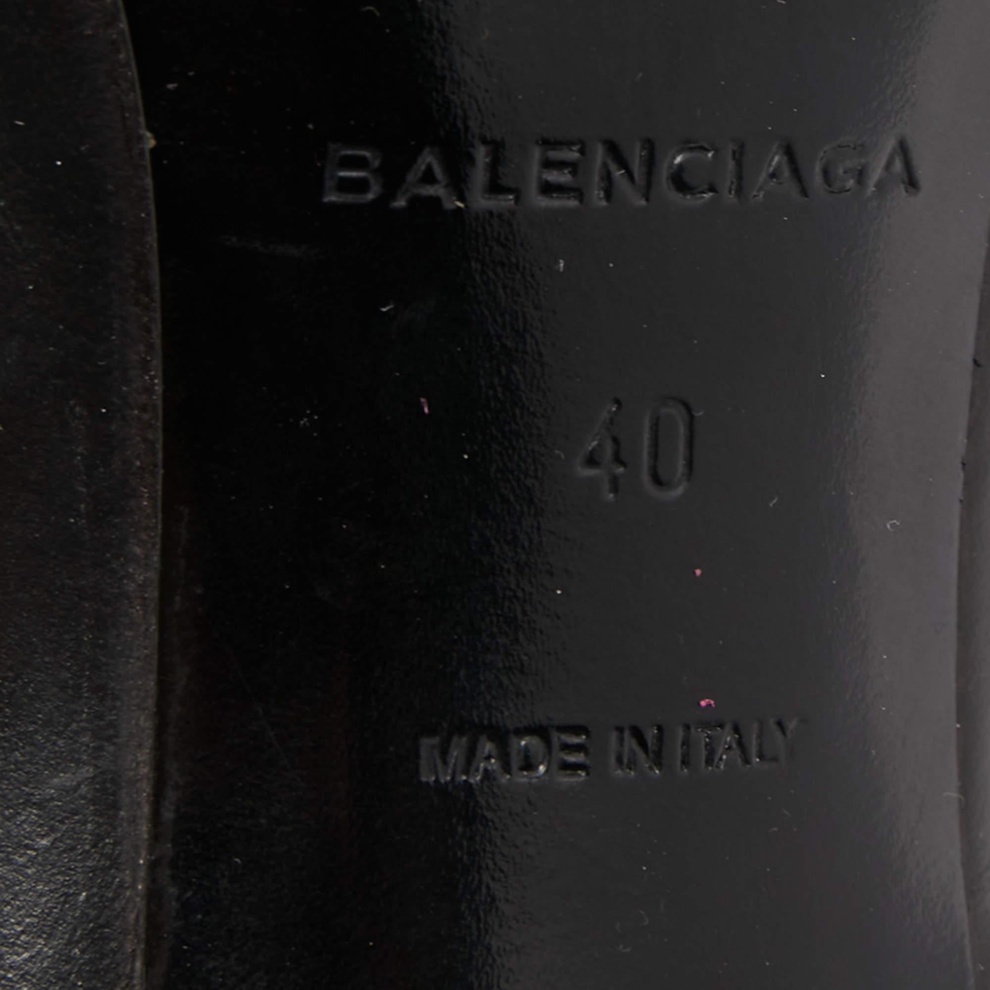 Balenciaga Lasercuts Lederhandschuhe in Schwarz/Rosa Größe 40 4