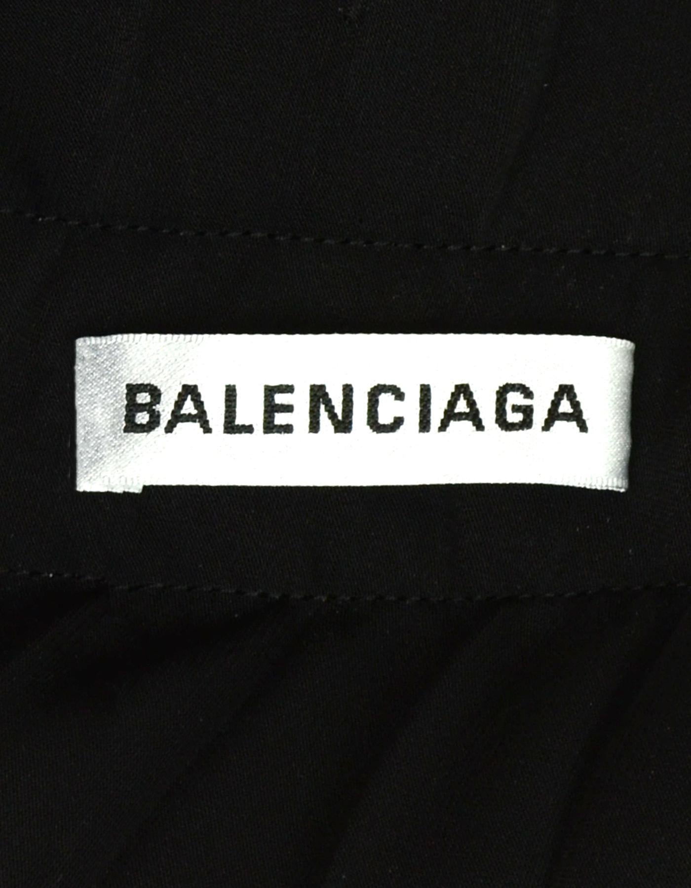 balenciaga black pleated skirt