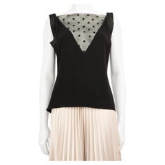 Balenciaga Black Polkadot Panel Top Size L