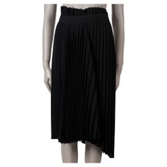 BALENCIAGA schwarzer Polyester 2018 FANCY ASYMMETRIC PLEATED Rock 36 XS