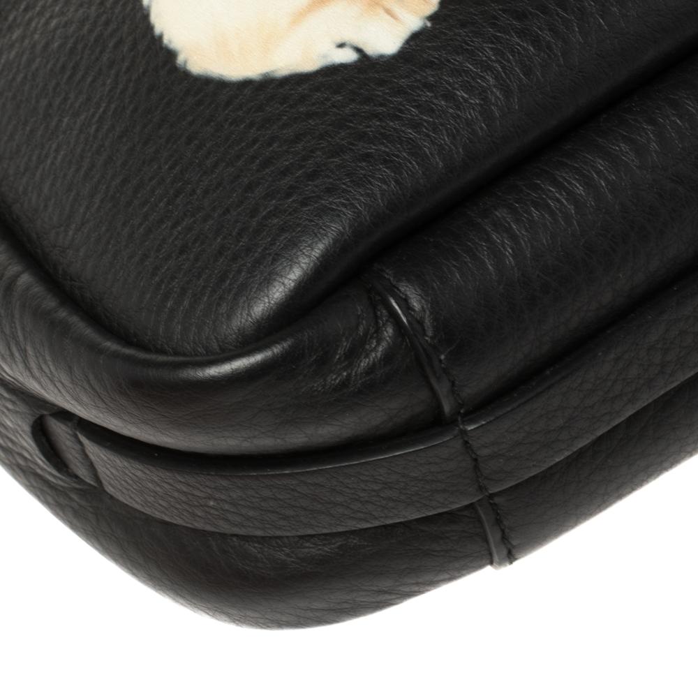 Balenciaga Black Puppy and Kitten Soft Leather Camera Crossbody Bag 3