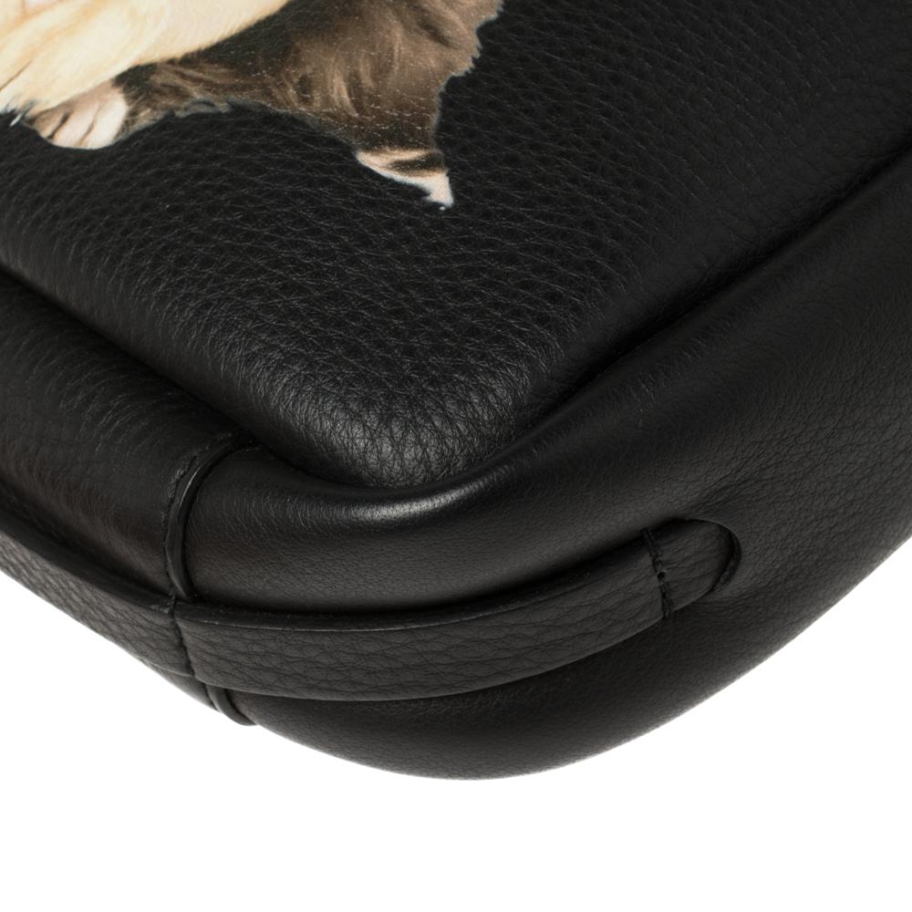 Balenciaga Black Puppy and Kitten Soft Leather Camera Crossbody Bag 1