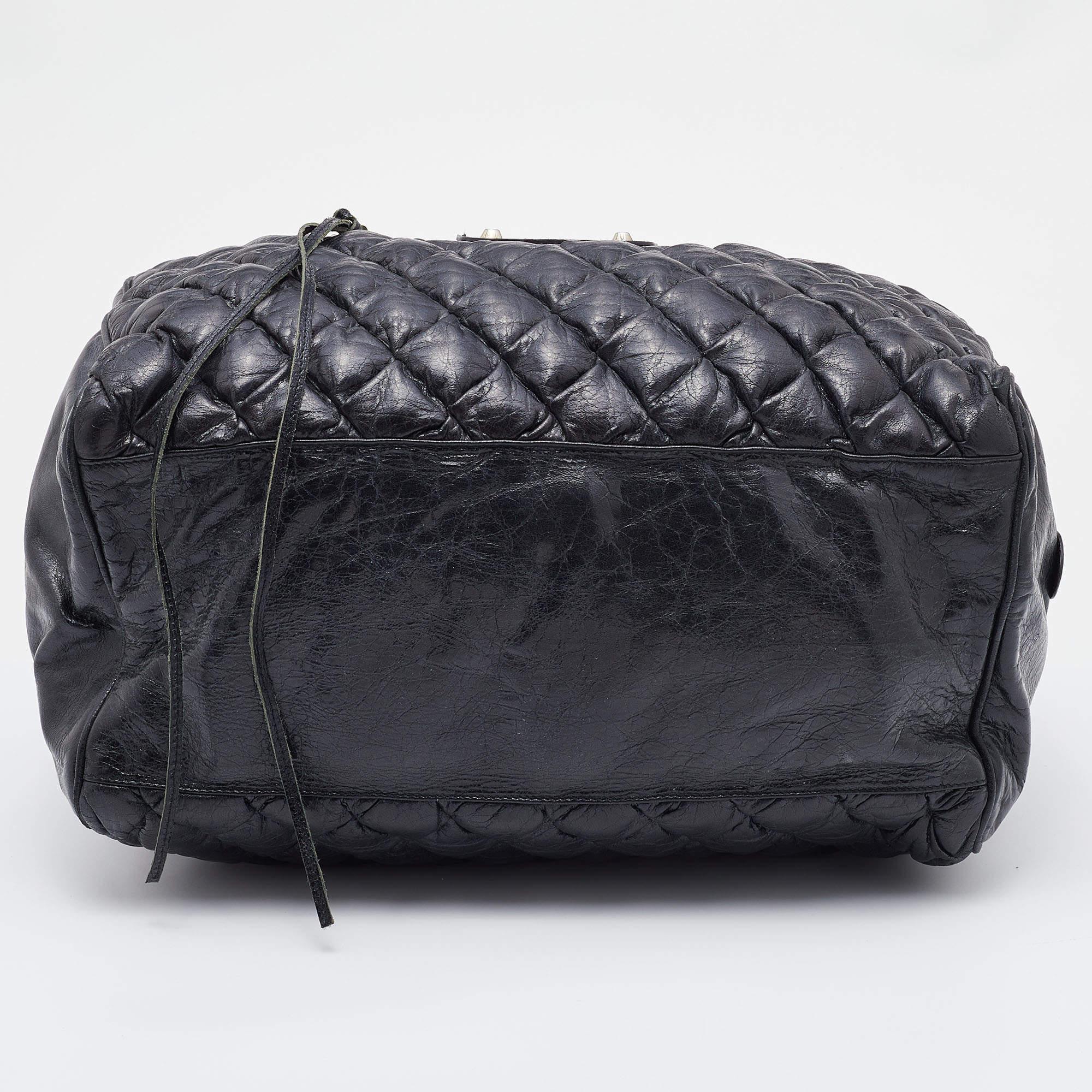 Balenciaga Black Quilted Chevre Leather Matelassé GM Bag 1