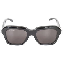 Gafas de sol Wayfarer rectangulares negras Balenciaga Gafas de sol Wayfarer rectangulares negras Balenciaga