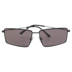 Lunettes de soleil rectangulaires noires Balenciaga