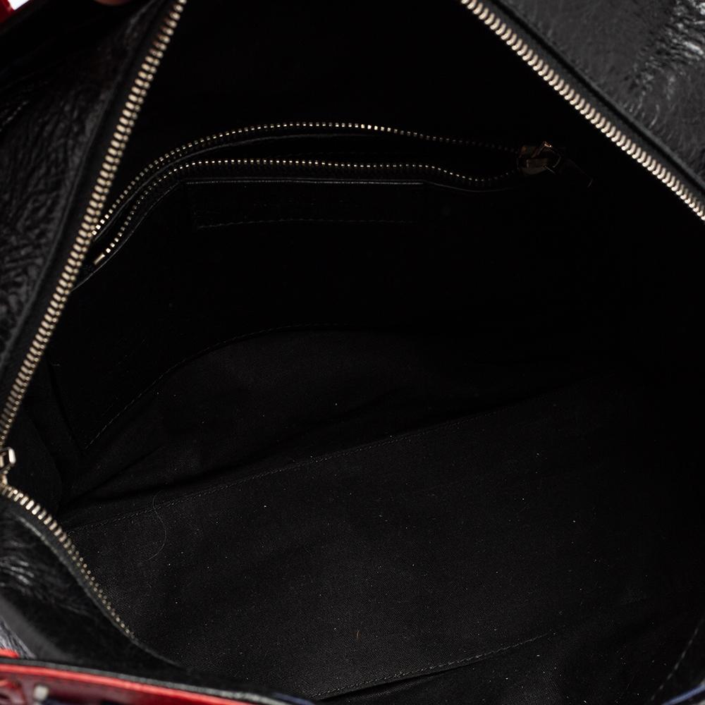 Balenciaga Black/Red Leather Scaffold Shopper Tote 4