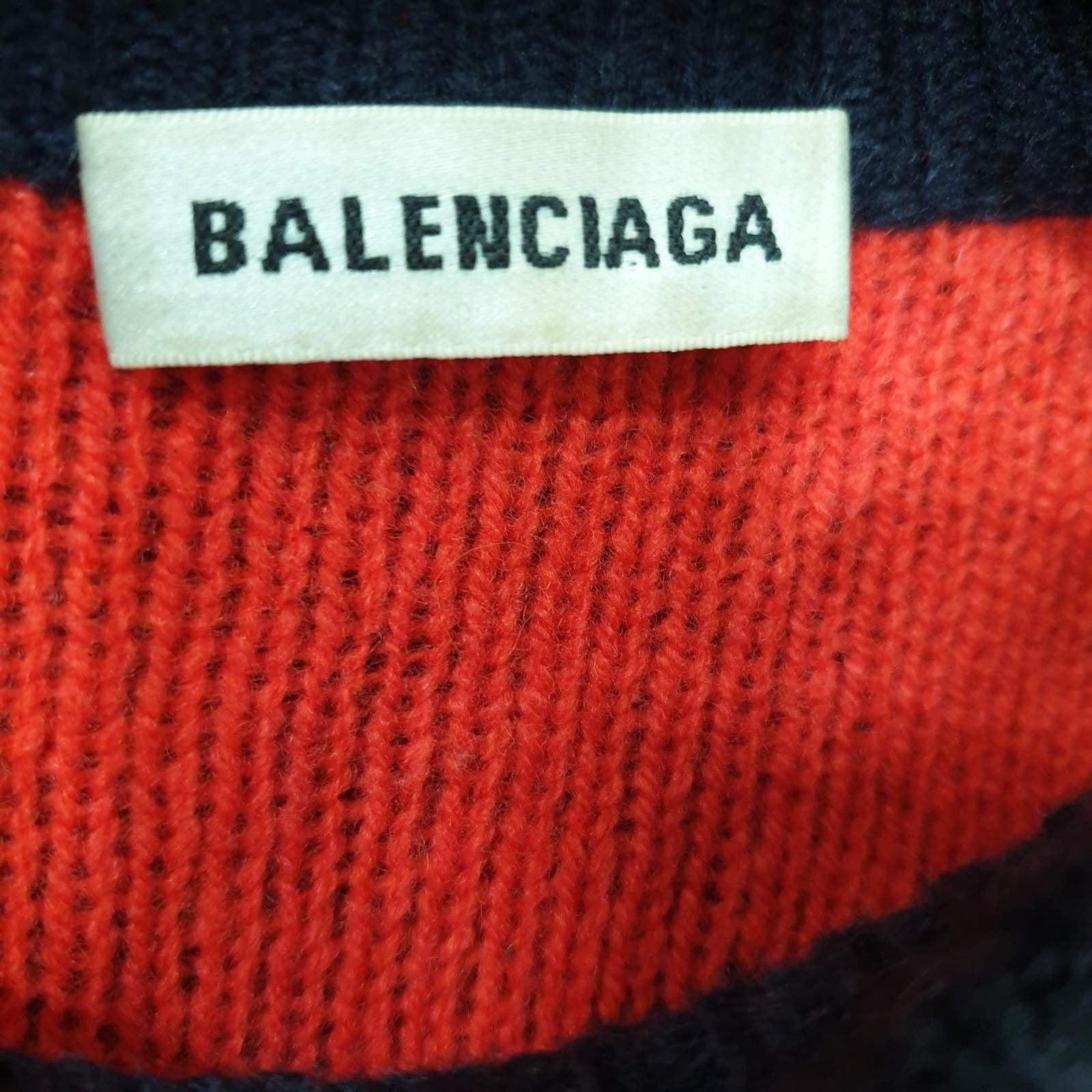 Noir Pull à logo noir et rouge de Balenciaga - Taille XS en vente