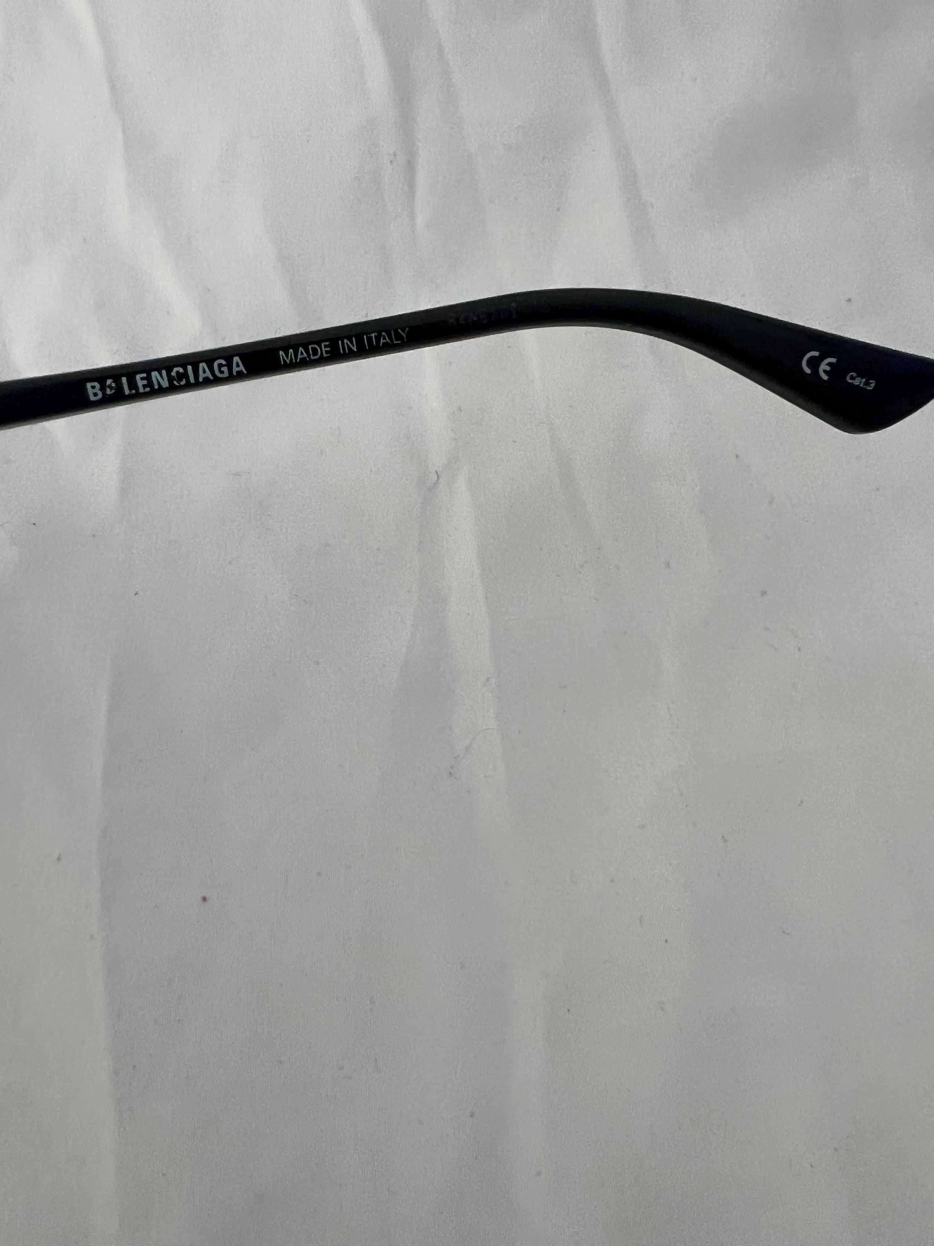 Balenciaga Black Rim Cat Eye Sunglasses For Sale 1