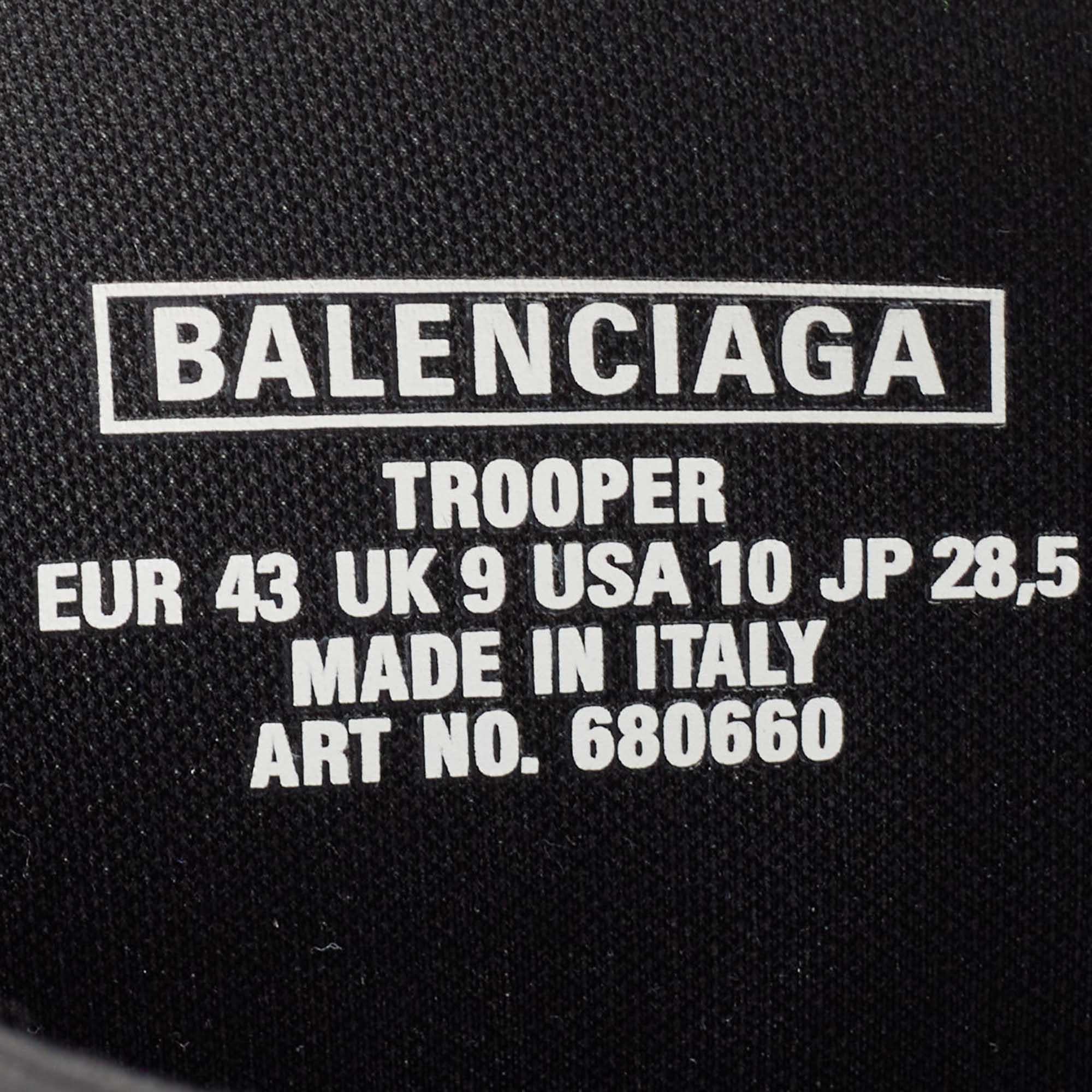 Balenciaga Black Rubber Trooper Boots Size 43 For Sale 4