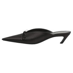 Balenciaga Black Satin Knife Mules Size 39