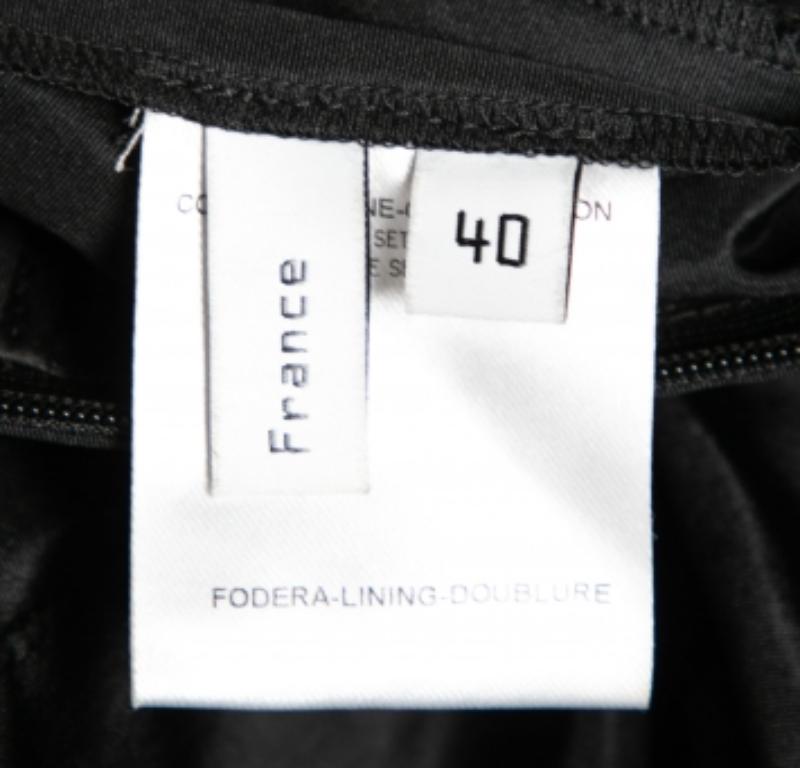 Balenciaga Vestido sin mangas adornado con cuentas de seda negro M en Bueno estado para la venta en Dubai, Al Qouz 2