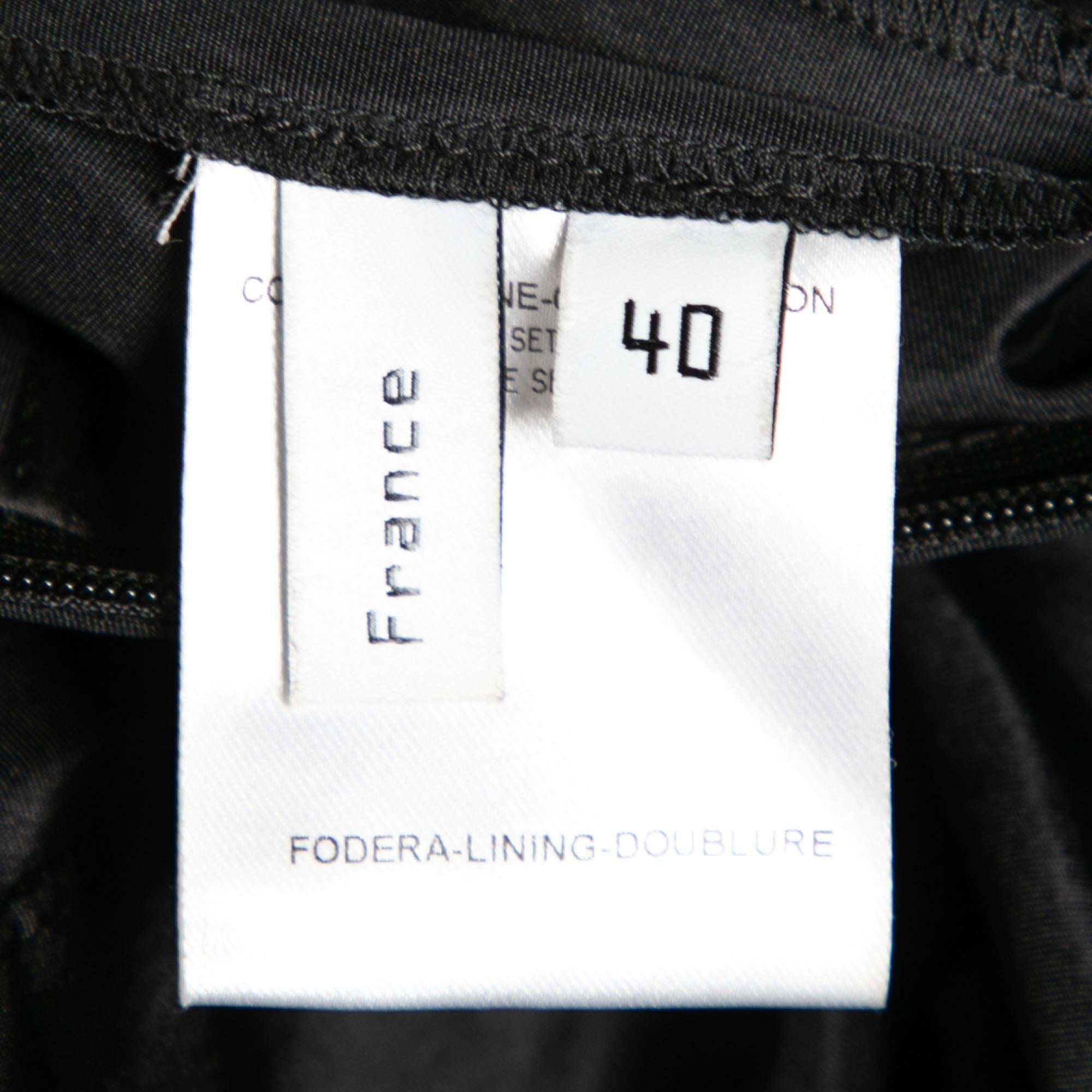 De las mujeres Balenciaga Vestido sin mangas adornado con cuentas de seda negro M