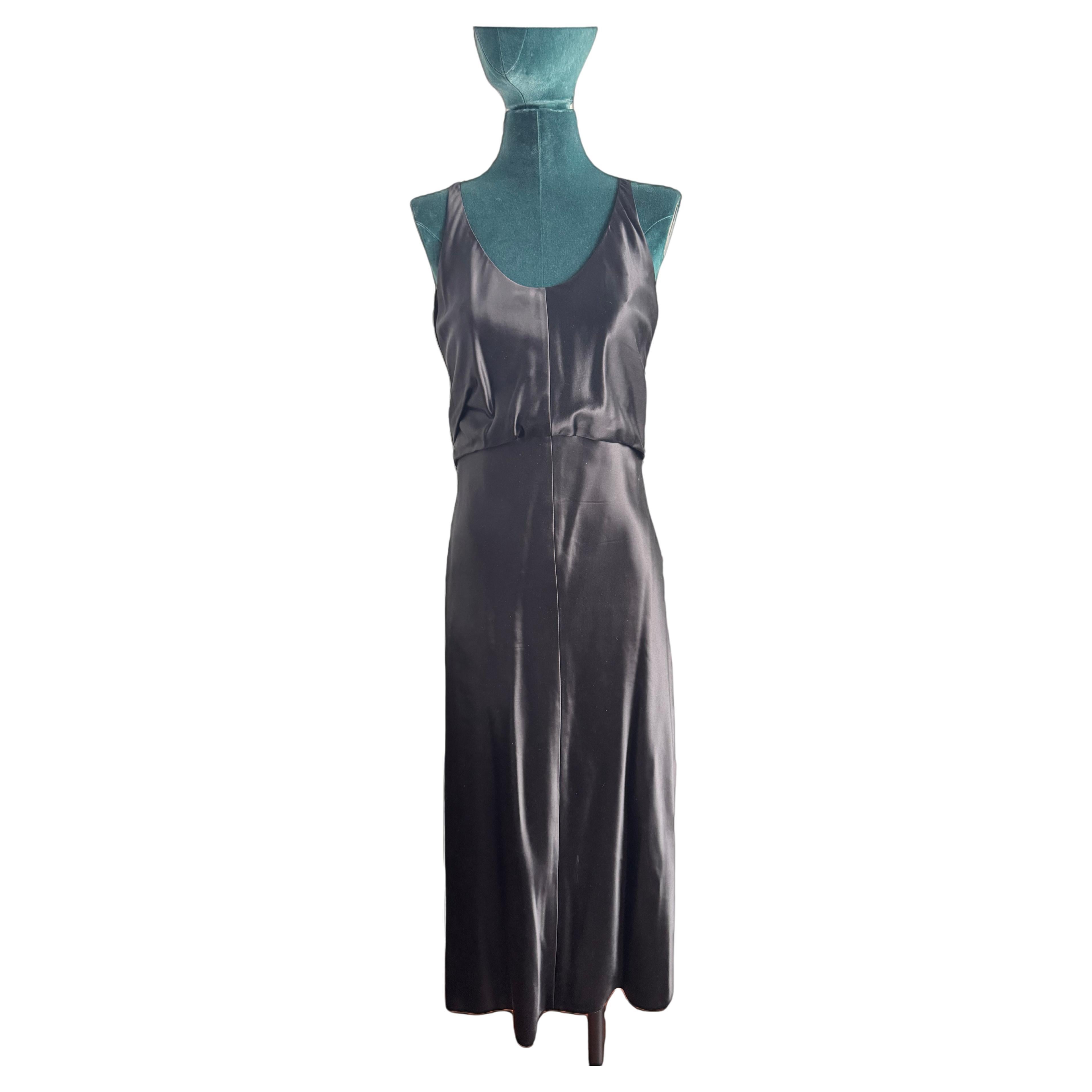 Balenciaga Black Silk Maxi Dress  For Sale