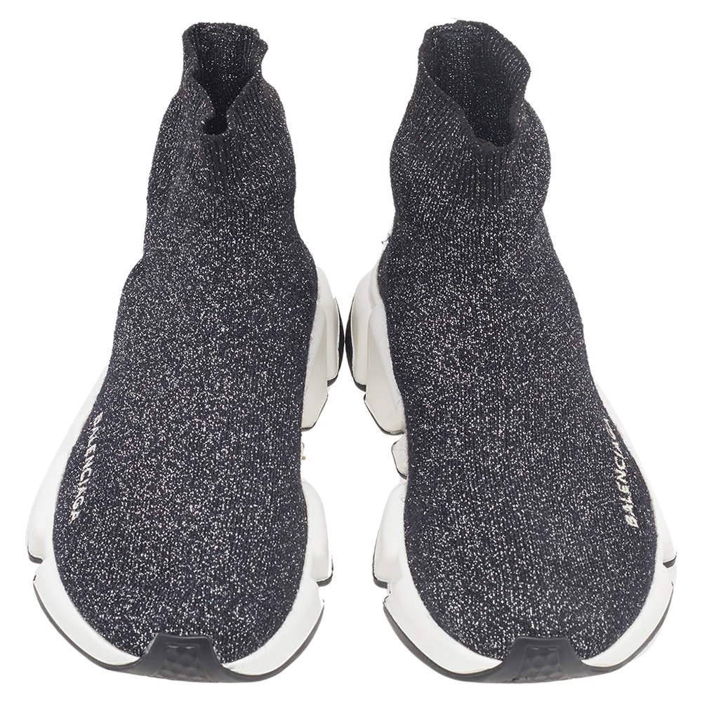 Celebrating the fusion of sports and luxury fashion, these Balenciaga Speed Trainer sneakers are absolutely worth the splurge. They are laceless and so well-crafted with glitter knit fabric in a sock style. The sneakers are also designed with shock