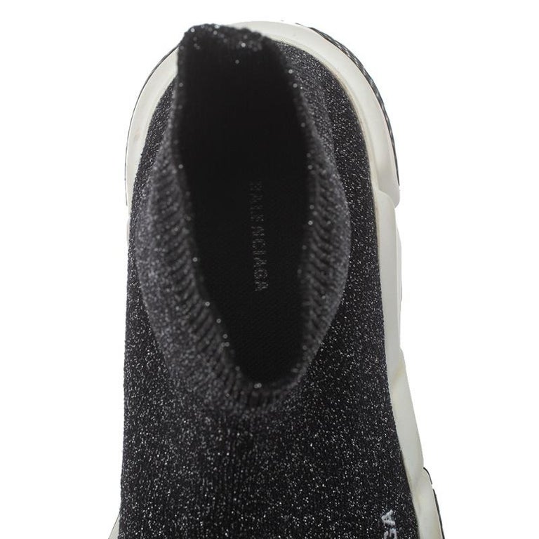 balenciaga speed knit womens silver