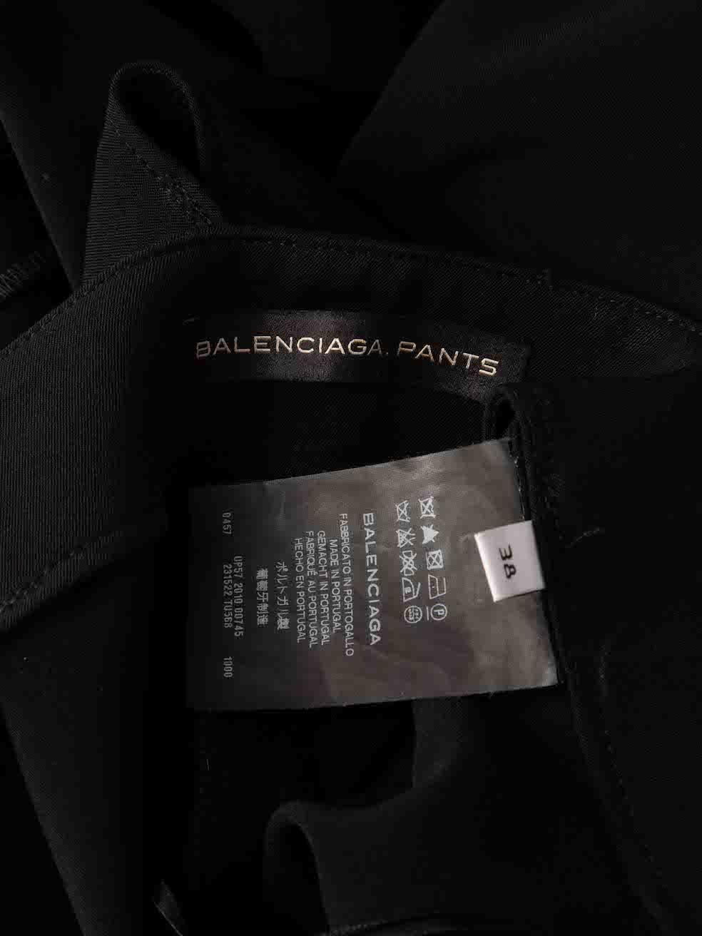 Women's Balenciaga Black Skinny Fit Trousers Size M For Sale