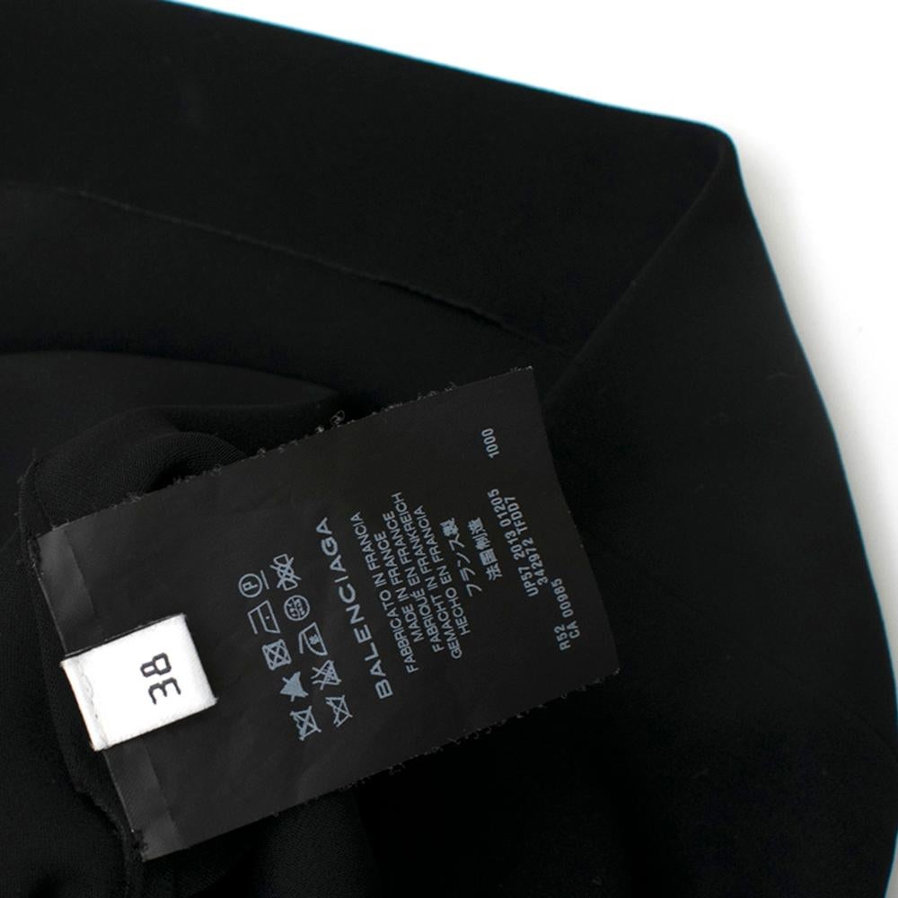 Balenciaga Black Sleeveless Draped Shawl Dress FR 38 6