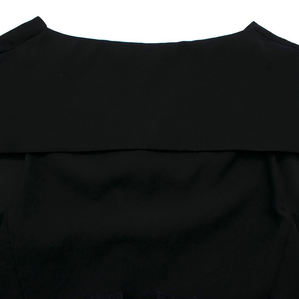 Women's Balenciaga Black Sleeveless Draped Shawl Dress FR 38