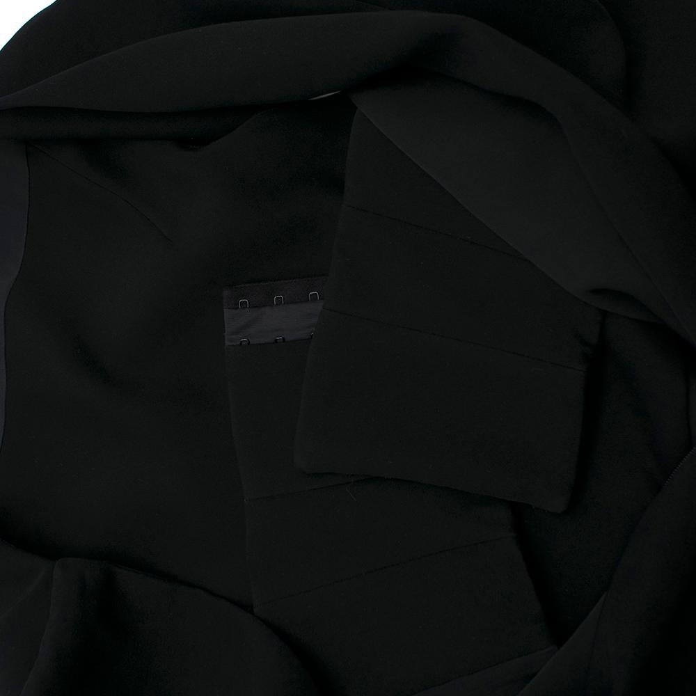 Balenciaga Black Sleeveless Draped Shawl Dress FR 38 3