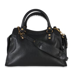 Balenciaga Black Smooth Calfskin Small Neo Classic City Bag