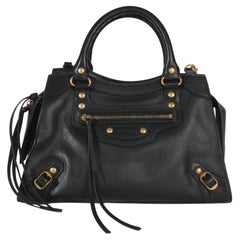 Balenciaga Black Smooth Calfskin Small Neo Classic City Bag