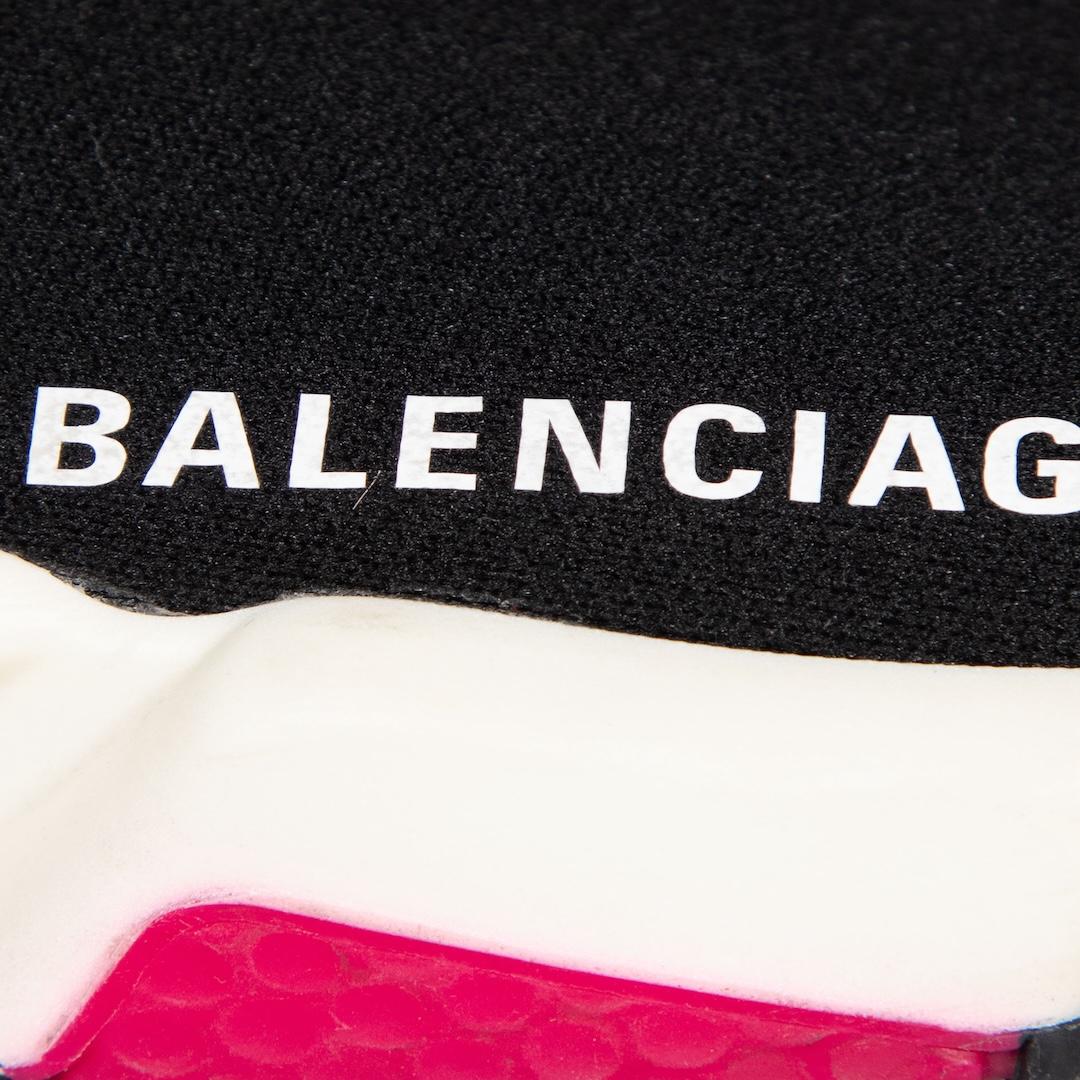 Balenciaga Black Speed Sock Pink Sole Trainers Size UK 5 For Sale 1