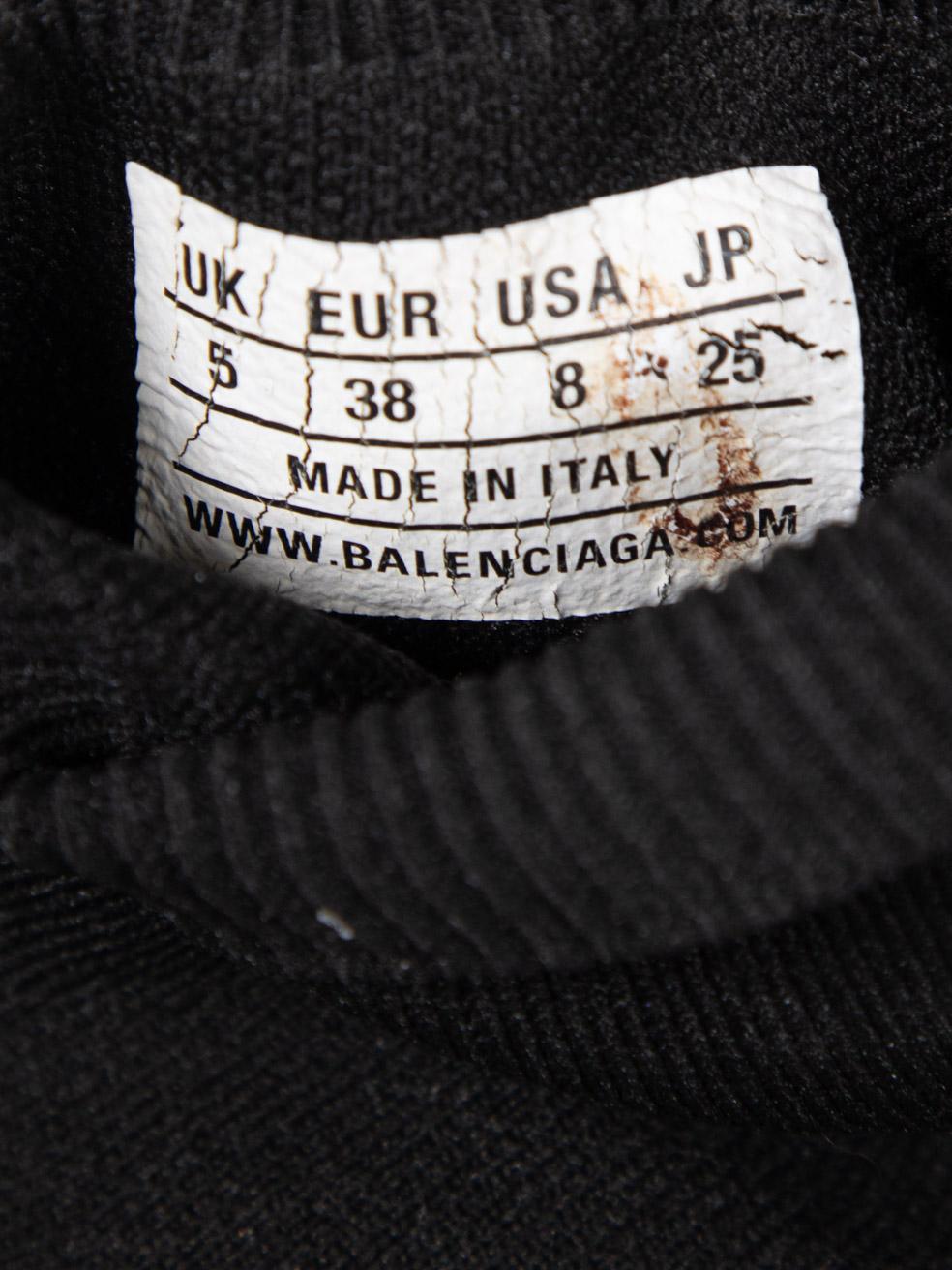 Balenciaga Black Speed Sock Pink Sole Trainers Size UK 5 For Sale 2