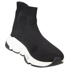 Balenciaga Black Speed Sock Slip On Trainers Size UK 2
